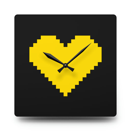 Black & Yellow Showtie Acrylic Wall Clock